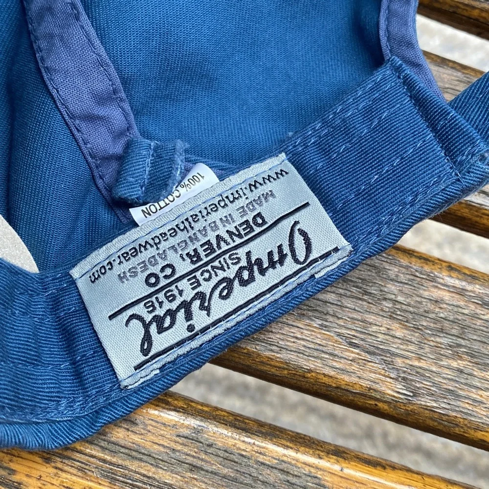 Club Car Blue Cap golf cart hat adjustable back buckle strap full 6 panel - Picture 6 of 7